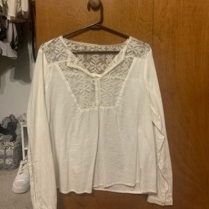 white old navy peasant blouse